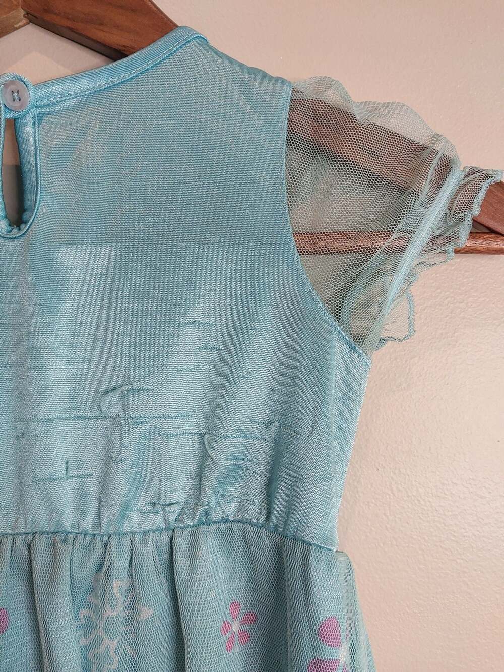 Disney Frozen Elsa Fantasy Short Sleeve Nightgown Pajama Dress - Picture 8 of 9